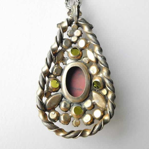 large vintage Victorian SAPHIRET necklace pendant - Picture 7 of 8